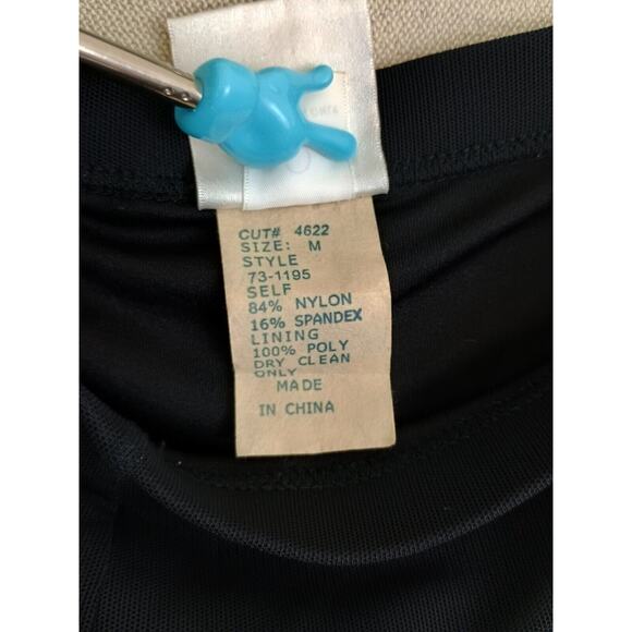 Tadashi Pants Women's Medium Black Wide Leg Sheer Mesh Overlay Palazzo Pull Ons - Picture 5 of 5